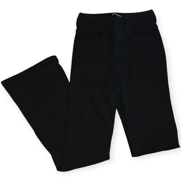 💚Express Black Slim Flare High Rise Jeans☆ - Picture 1 of 1